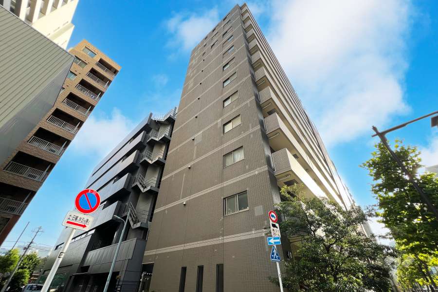 スカイコート日本橋浜町第3の外観（北東側から）
