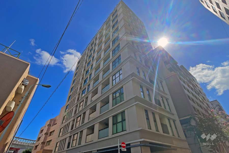 パークホームズ日本橋浜町ザテラスの外観（北東側から）