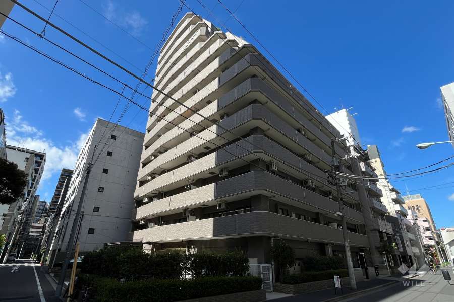 ライオンズマンション日本橋浜町の外観（南側から）