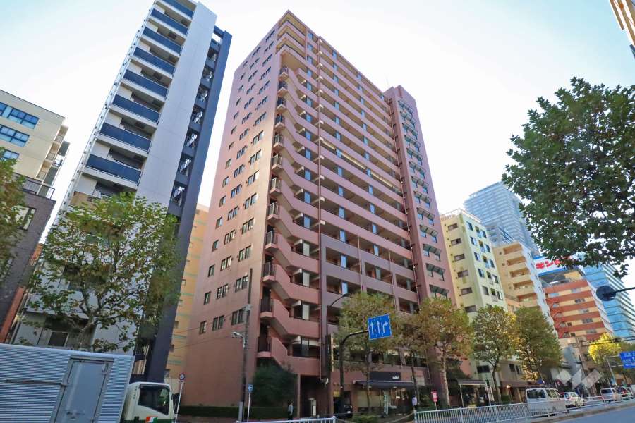 コスモ日本橋浜町の外観（北側から）