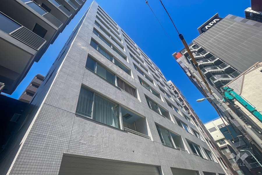 コスモグラシア人形町の外観（南西側から）