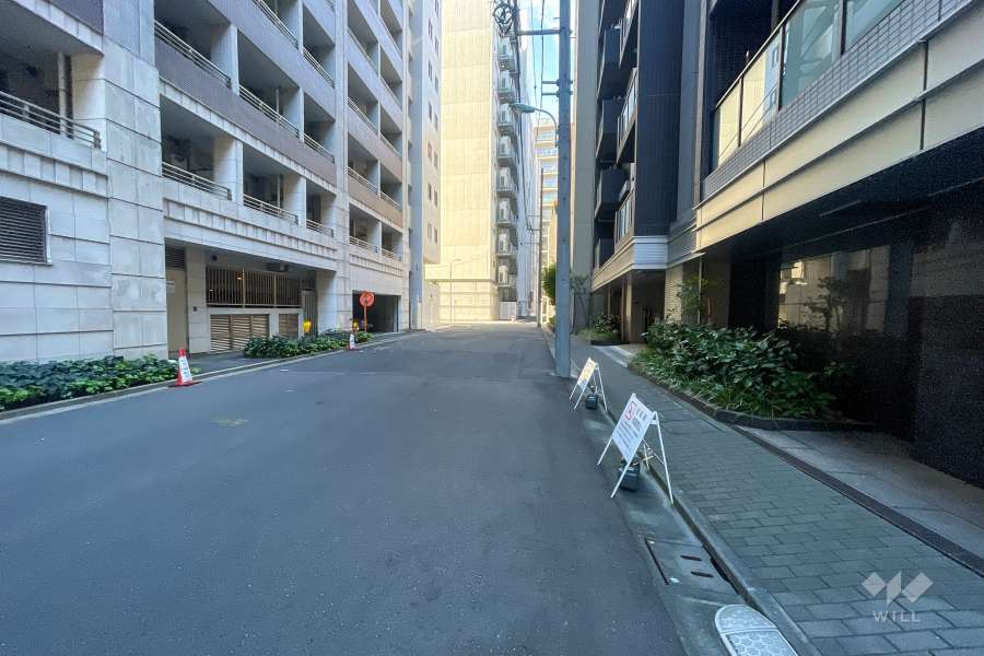 敷地南東側の前面道路　