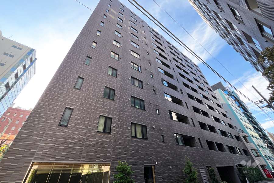 グリーンパーク日本橋堀留町の外観（南東側から）