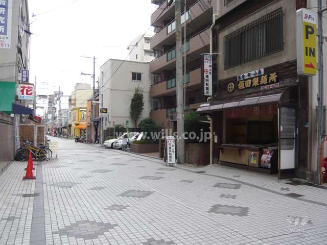 周辺の街並み（前面道路はきれいに舗装されています）