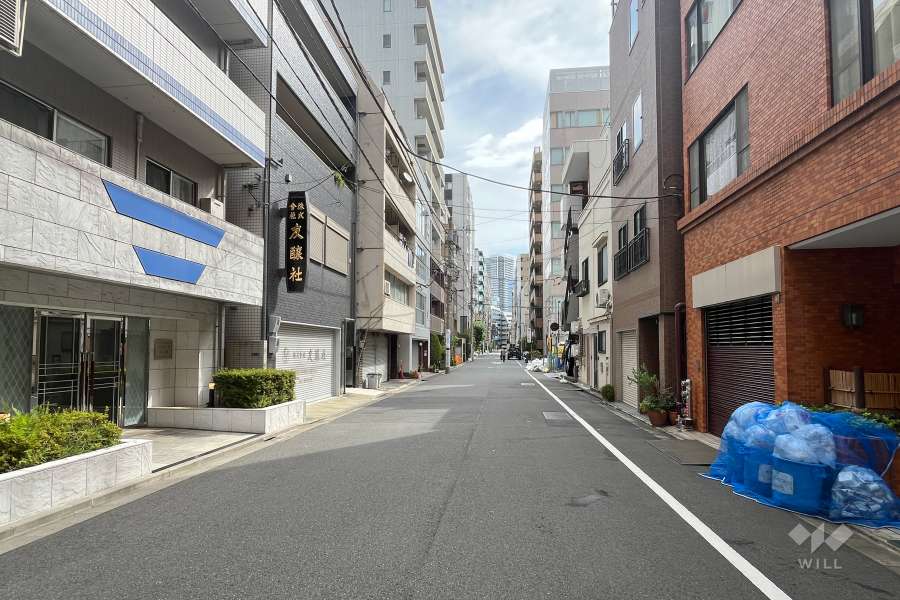 敷地北側の前面道路　