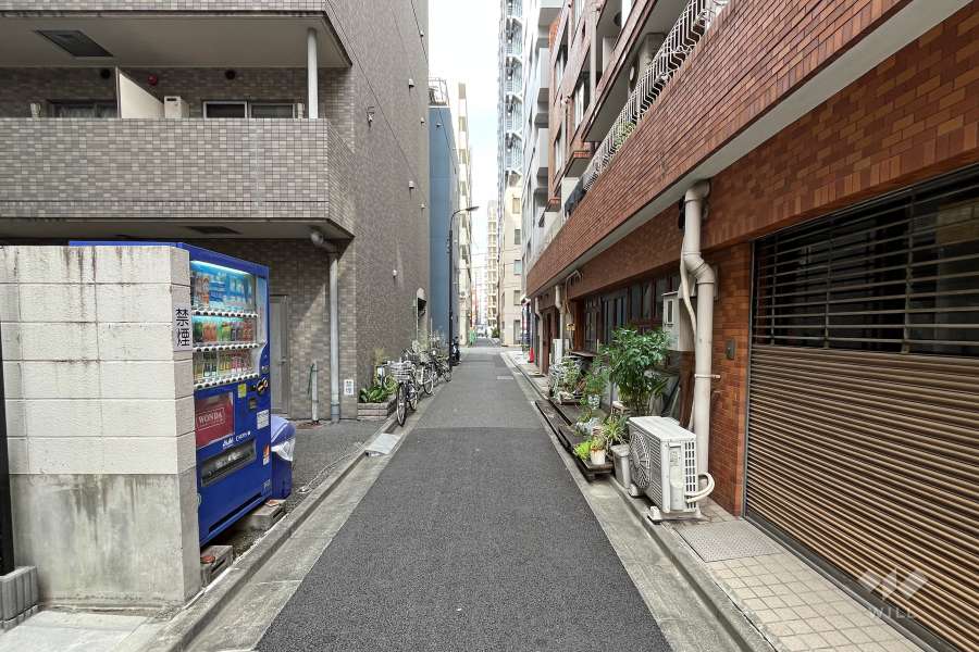 敷地南側の前面道路　