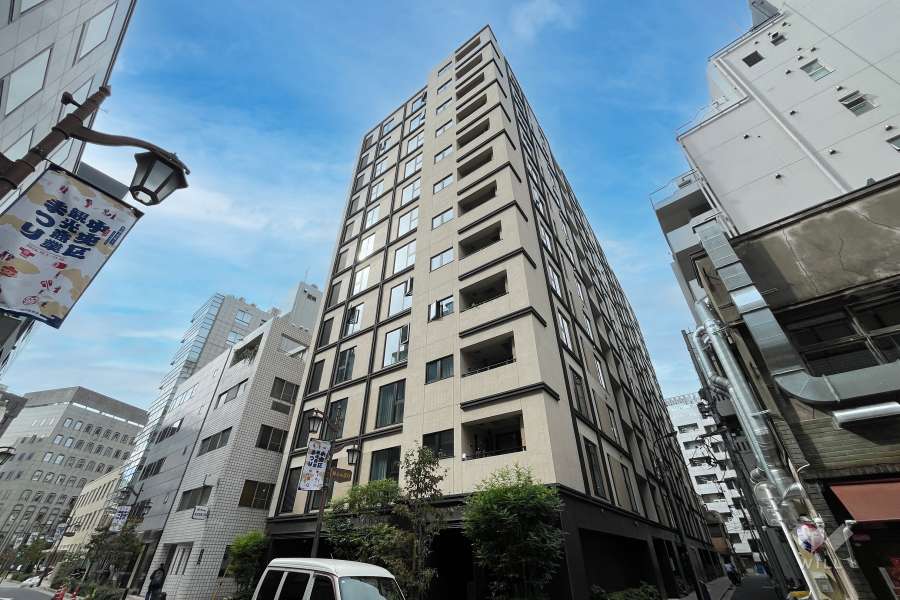 インプレスト東京八丁堀ルサンクの外観（北東側から）