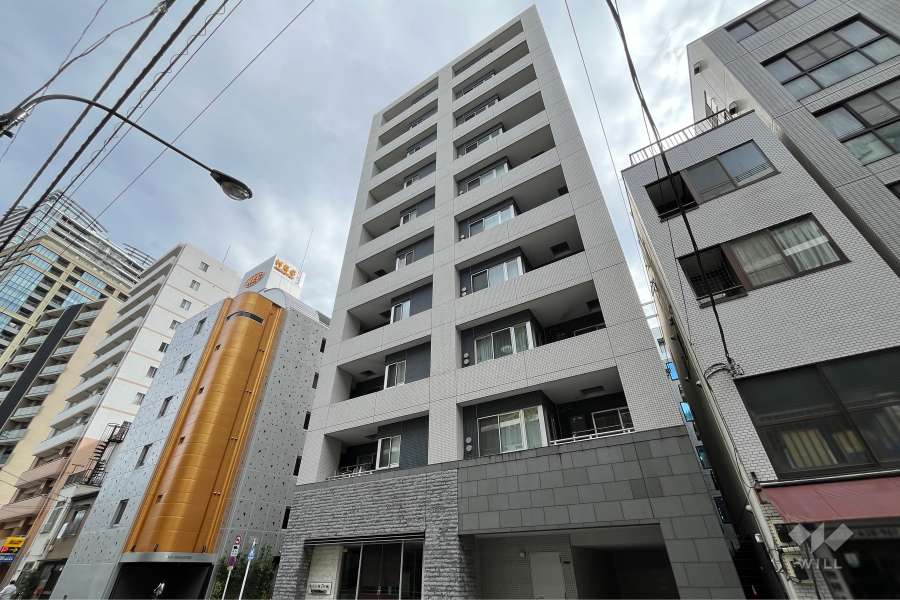 アデニウム東京八丁堀の外観（北西側から）