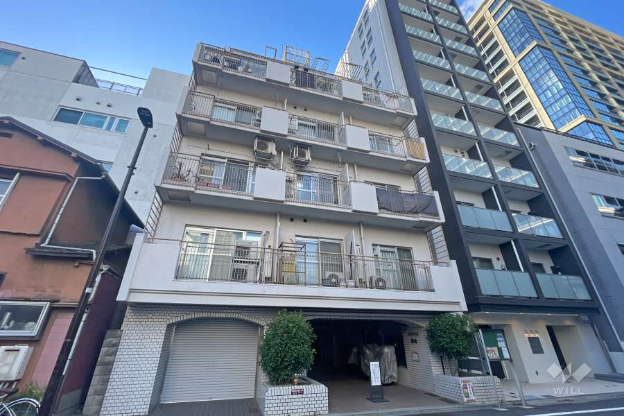 GSハイム築地の外観（南東側から）