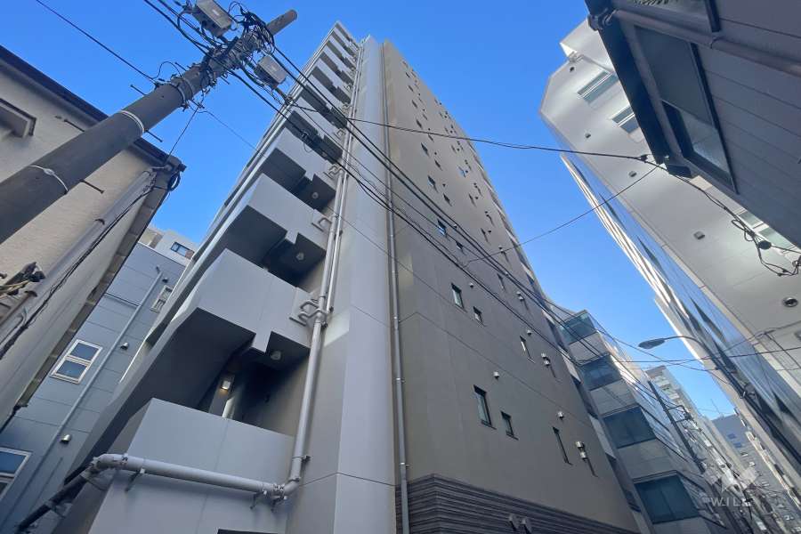 グリーンパーク中央湊の外観（北東側から）