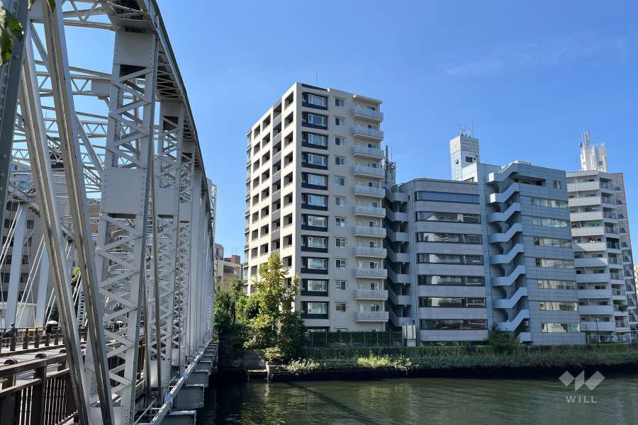 パークハウス八丁堀リバーサイドの外観（北東側から）