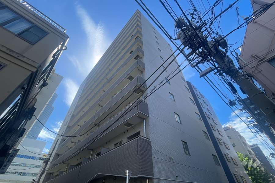 カルムインフォアームズ東京コアの外観（北東側から）