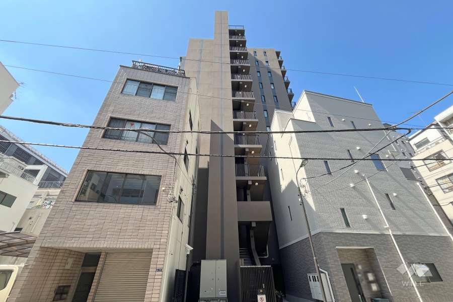 クレヴィア東京八丁堀中央湊の外観（東側から）