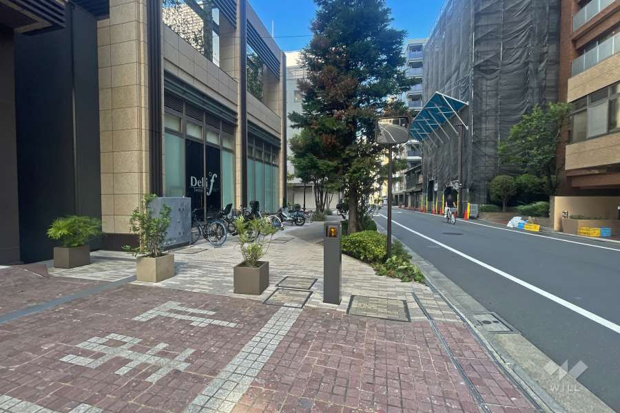 敷地西側の前面道路（南側から）