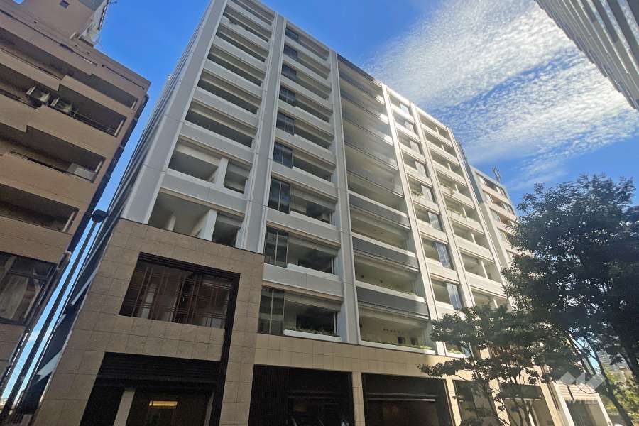 パークシティ中央湊ザレジデンスの外観（北西側から）