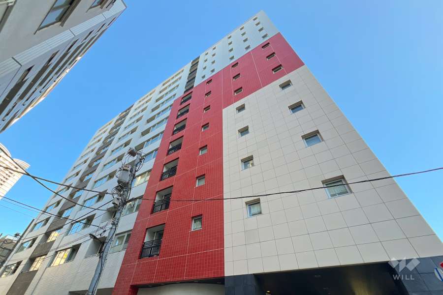 パークホームズセントラルシティ中央区湊の外観（西側から）