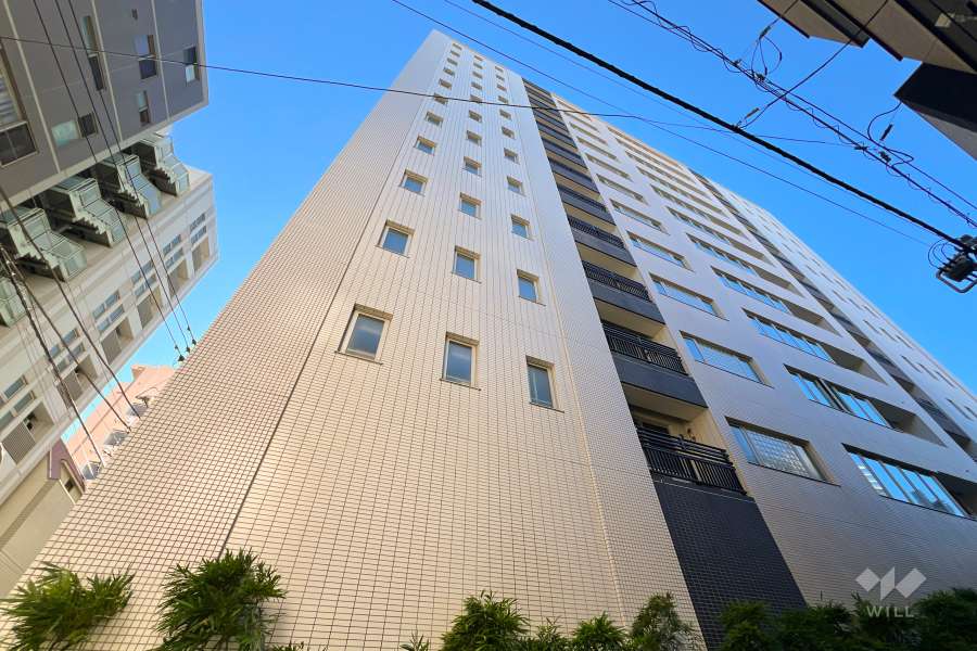 パークホームズセントラルシティ中央区湊の外観（北東側から）