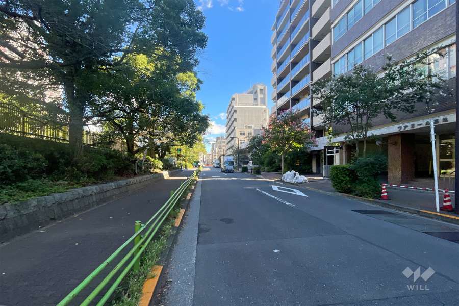 敷地西側の前面道路　　