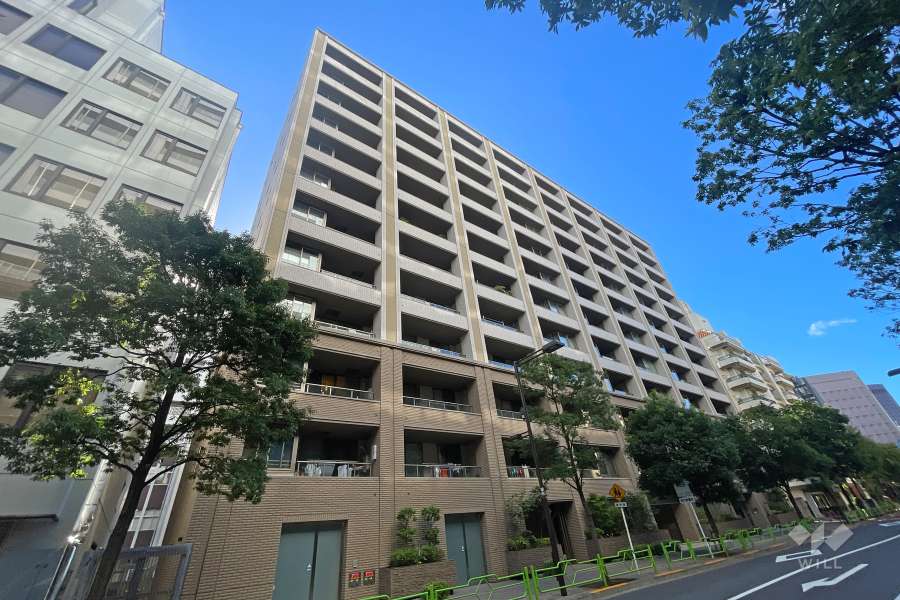 オーベル明石町レジデンスの外観（北西側から）