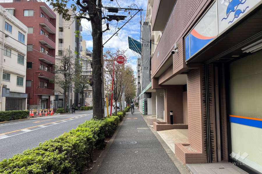 敷地南側の前面道路