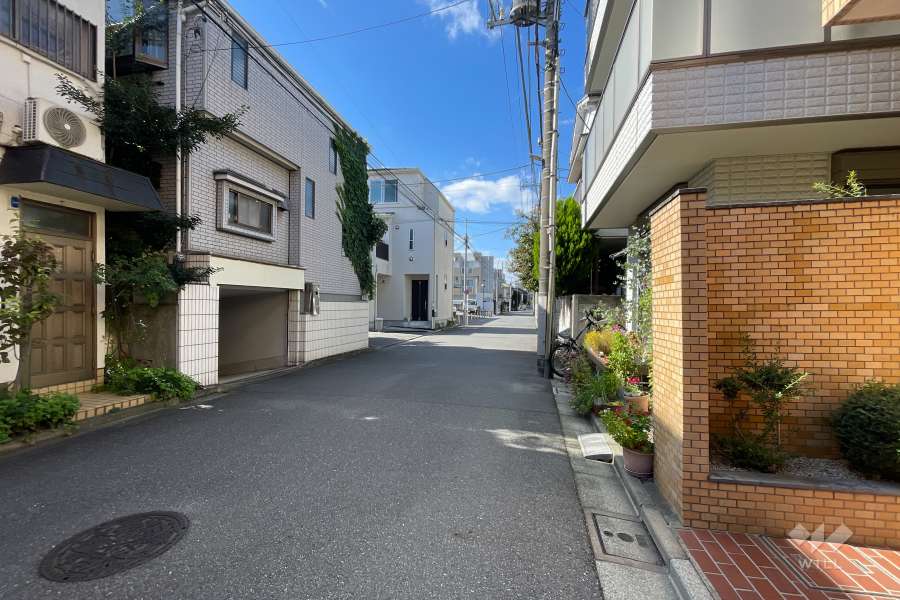 敷地南側の前面道路　