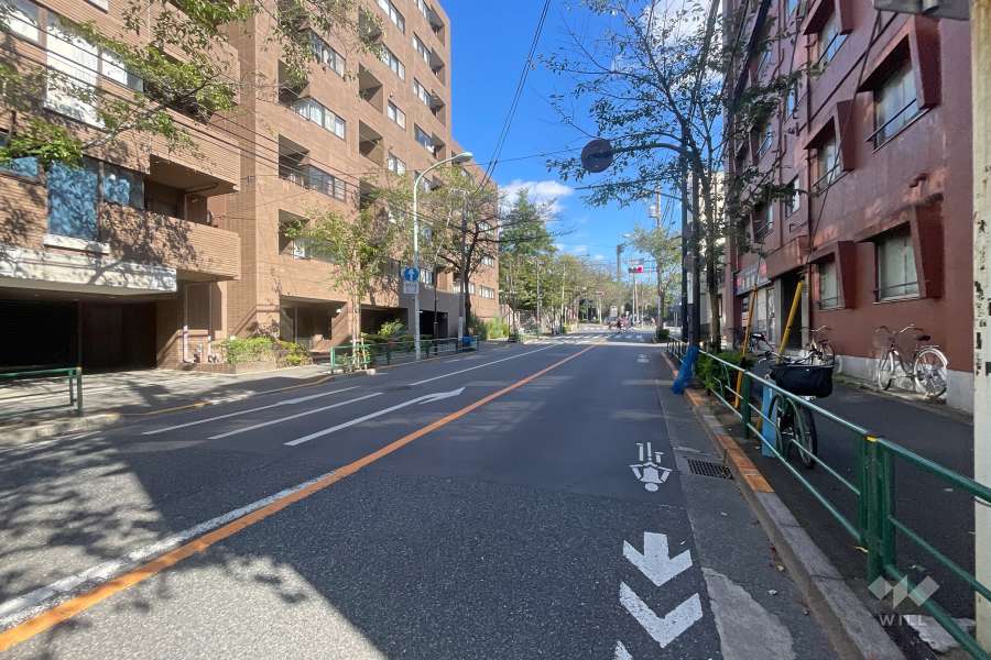 敷地南側の前面道路