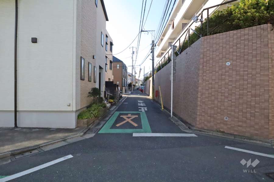 敷地南側の前面道路(東側から)