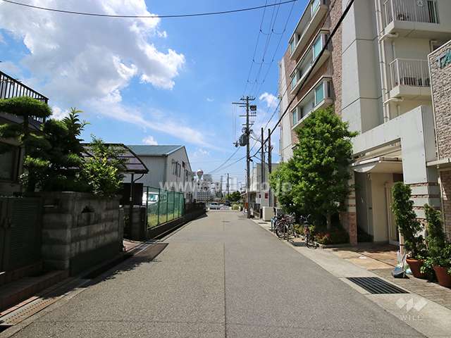 敷地東側の前面道路