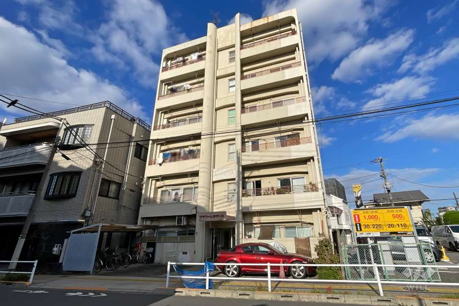 フラワーレヂデンスの外観（南西側から）