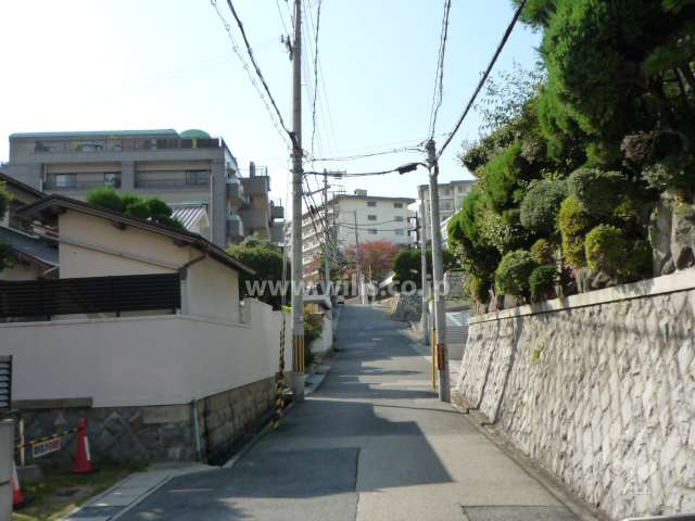 敷地の北側道路（東から）