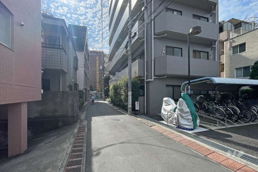 敷地東側の前面道路
