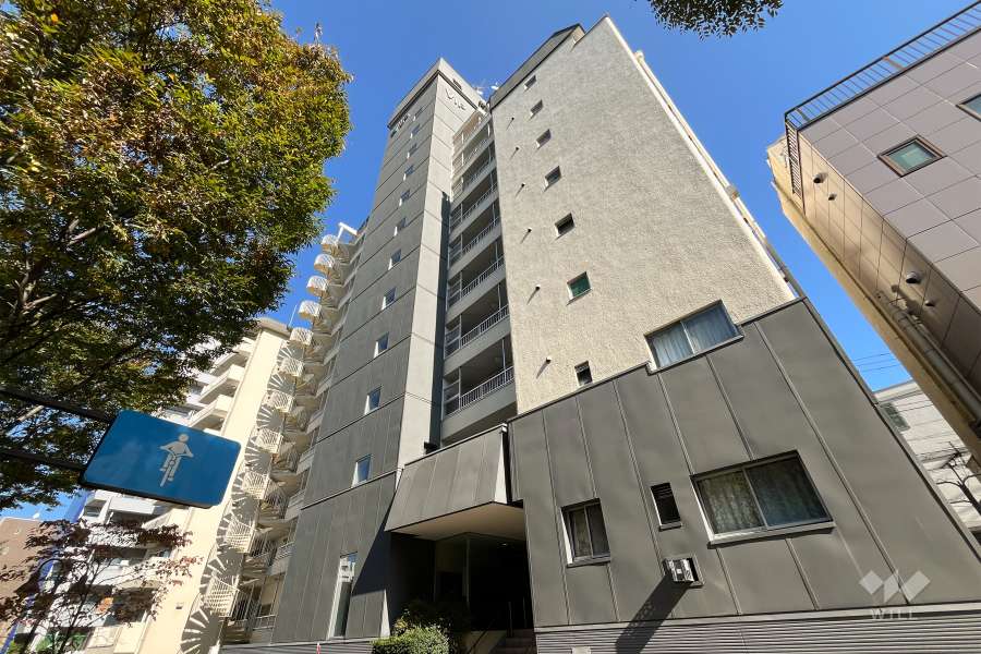 マンションヴィップ中野坂上の外観（南西側から）