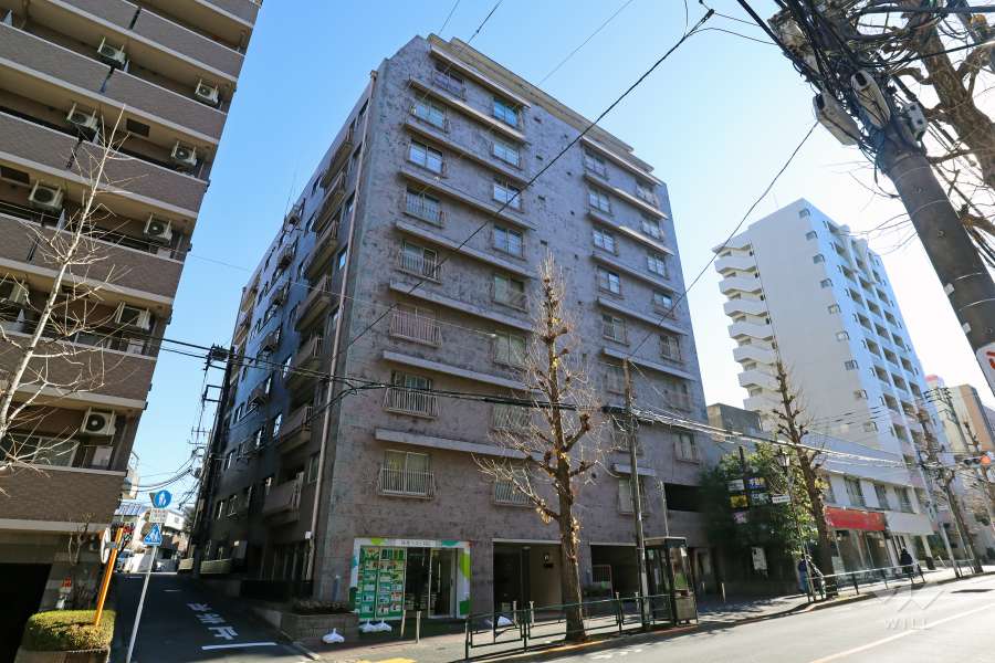中野東豊マンションの外観（北西側から）