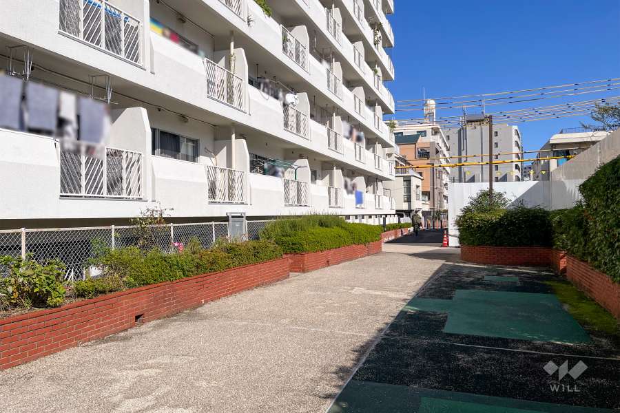 敷地南側の通路（西側から）