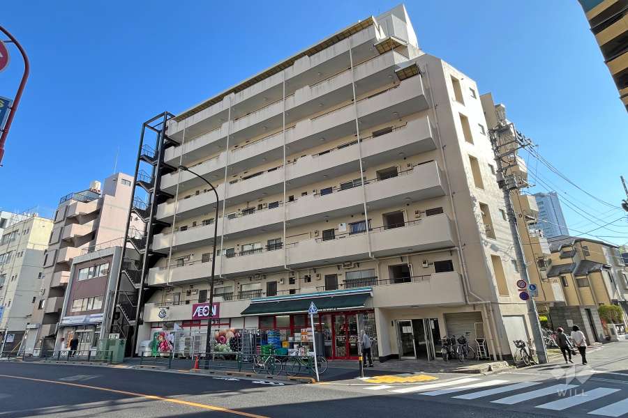 東中野フレンドマンションの外観（北西側から）