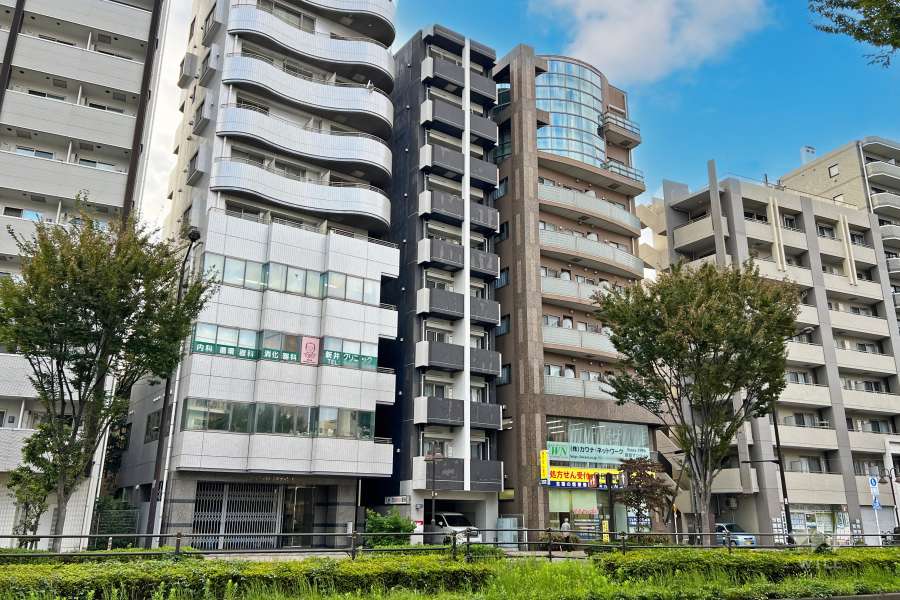 ラグジュアリーアパートメント東中野2の外観（南東側から）