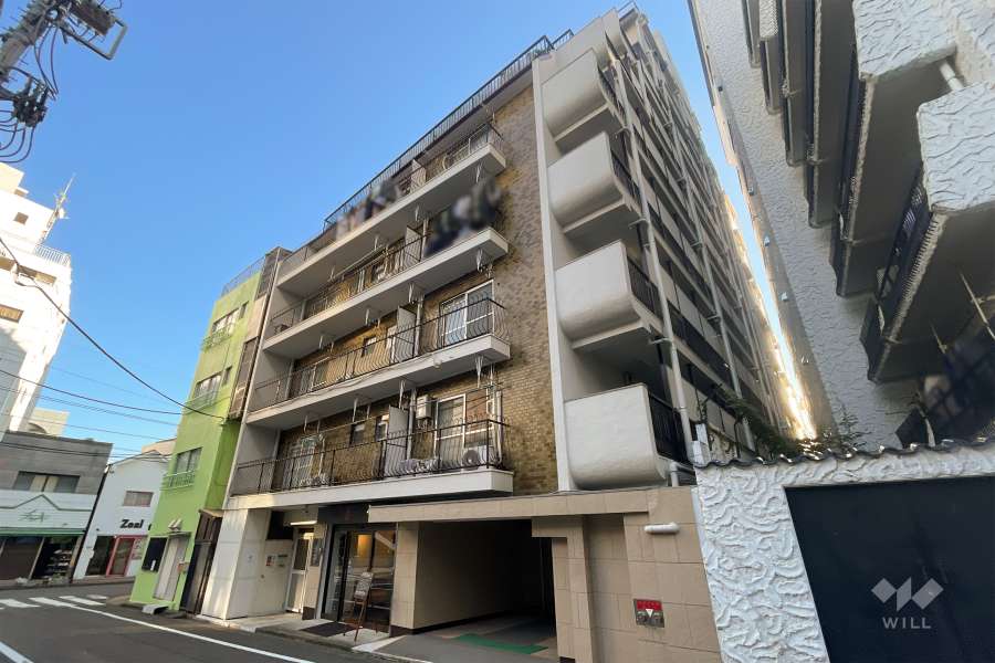東中野第二コーポの外観（北西側から）