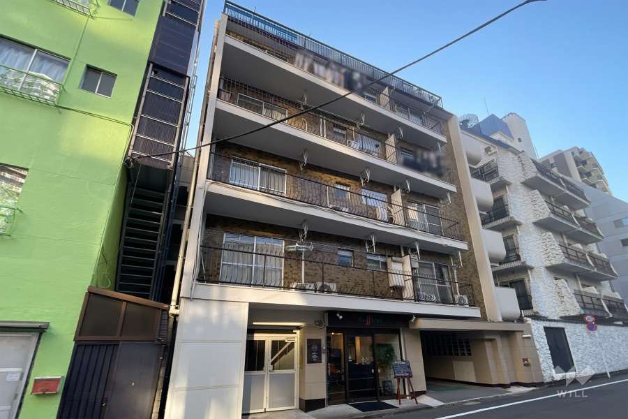 東中野第二コーポの外観（北東側から）