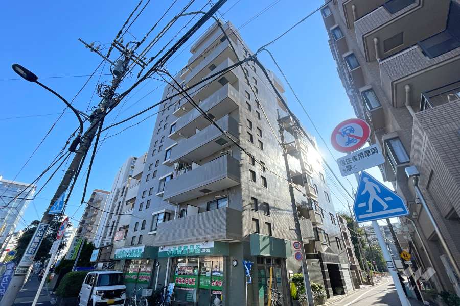 エルベＴＭ東中野の外観（北西側から）