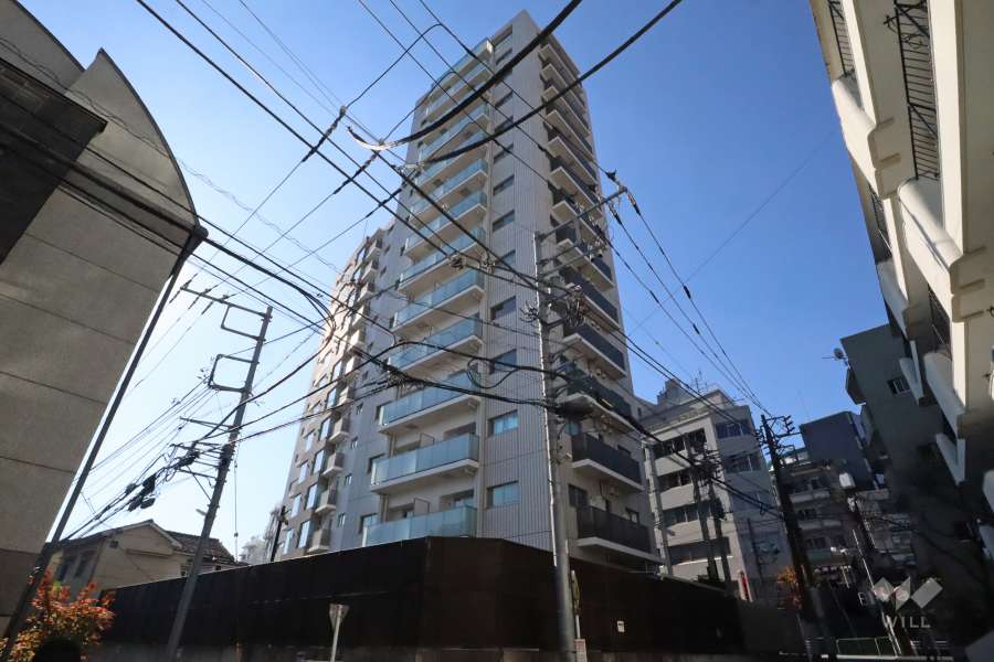 サンウッド東中野の外観(北東側から)