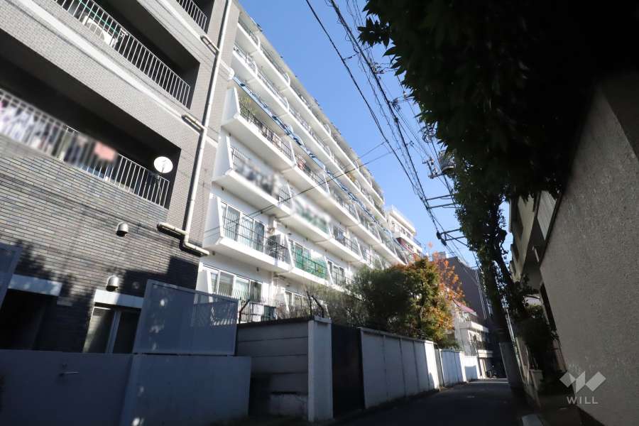 東中野秀和レジデンスの外観(南西側から)