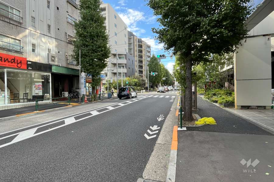 敷地北側の前面道路