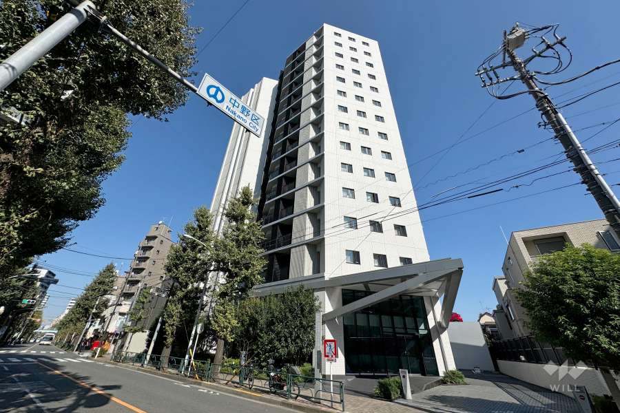 シティハウス笹塚レジデンスの外観（南西側から）.