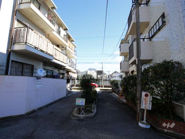 敷地北側の通路