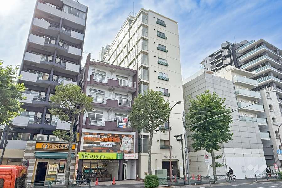 中野コーポビアネーズの外観（北東側から）