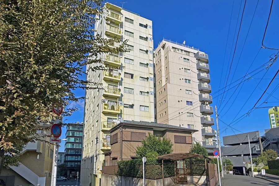 シティハイムコスモの外観（南西側から）