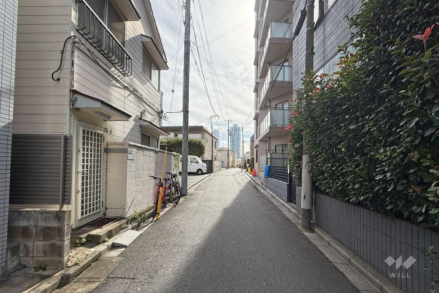 敷地北東側の前面道路
