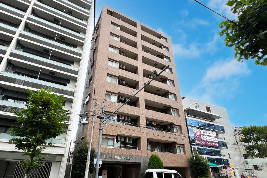 セザール新中野の外観（北西側から）