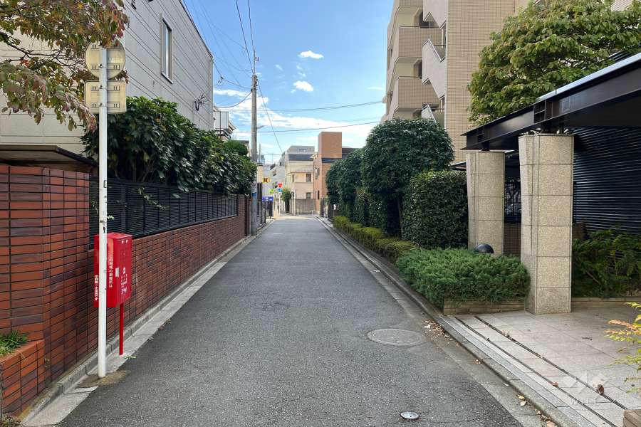 敷地東側の前面道路