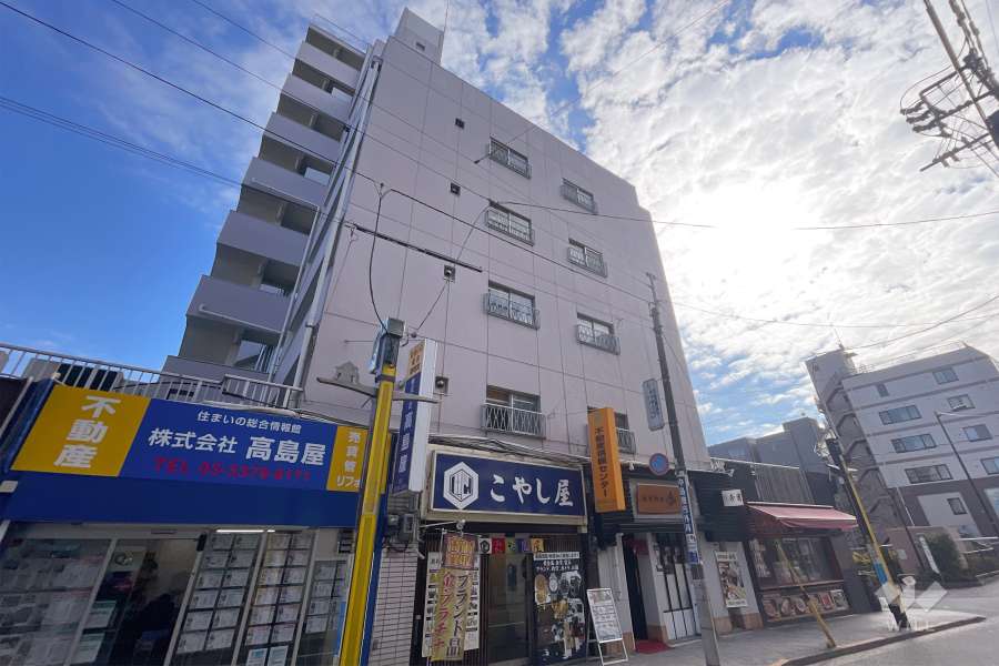 メトロ中野新橋マンションの外観（北西側から）